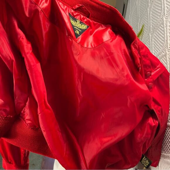 NWT SOHO BABE LOVE | Red Zip Up Bomber Jacket | Women's 2XL - Picture 6 of 11